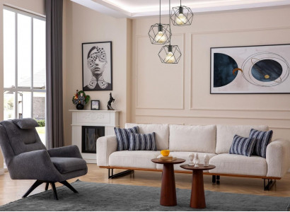 Luxury Living Room Set 2-piece Design Sofa Suite 4+1 Seater Couches Furniture